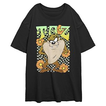 Juniors' Looney Tunes Tazmanian Devil Spring Vibes Oversized Graphic Tee
