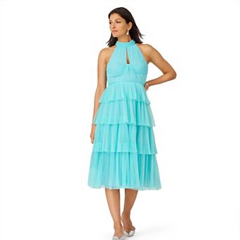 Women's J. Mendel Halter Tiered Midi Dress