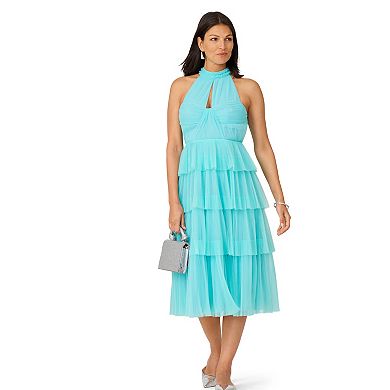 Women's J. Mendel Halter Tiered Midi Dress