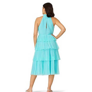 Women's J. Mendel Halter Tiered Midi Dress
