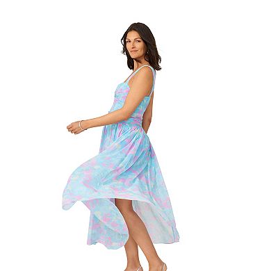 Women's J. Mendel Print Twist Pleated Midi Dress