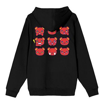 Men's Zhong Black with Red Bear Hoodie