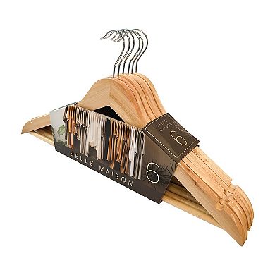 Belle Maison 6 pk. Wooden Hangers Set