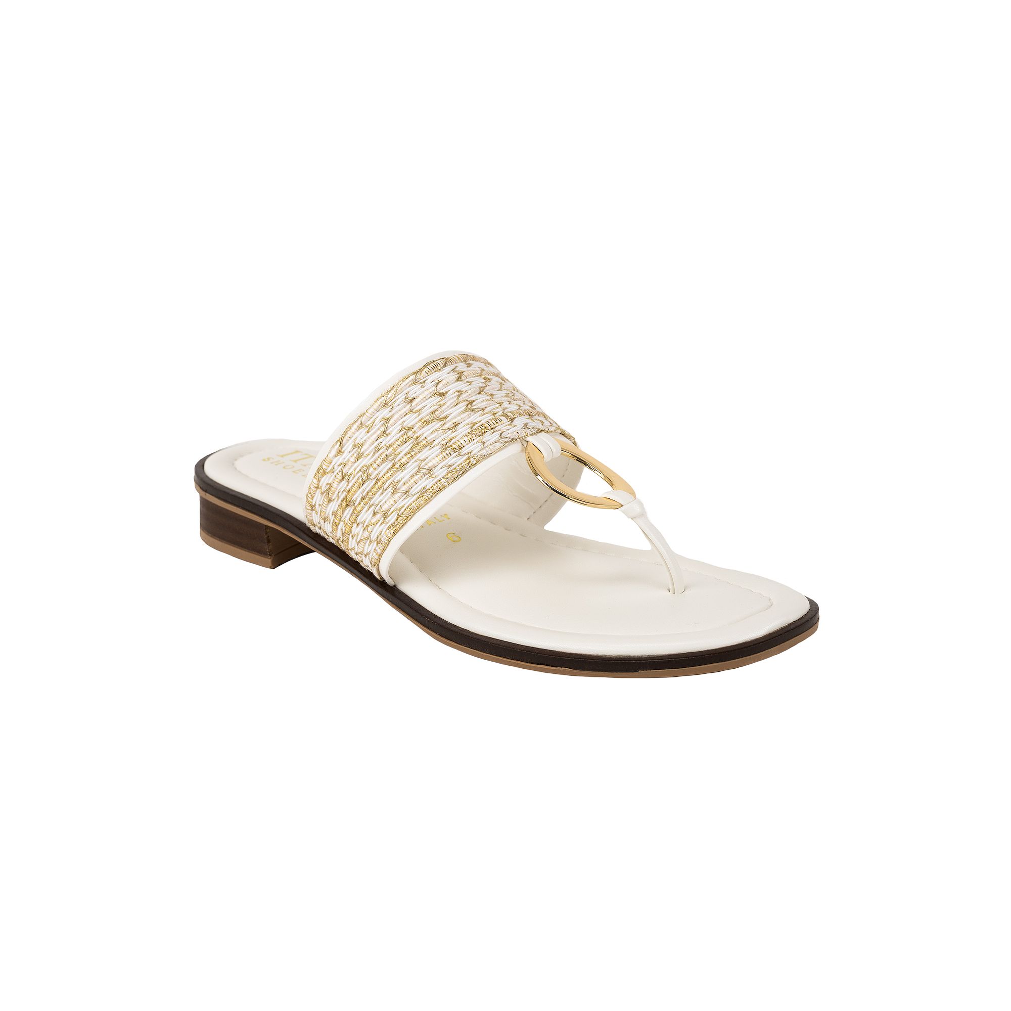 Italian Shoemakers Schunyler Womens Thong Sandals, Size: 5, White