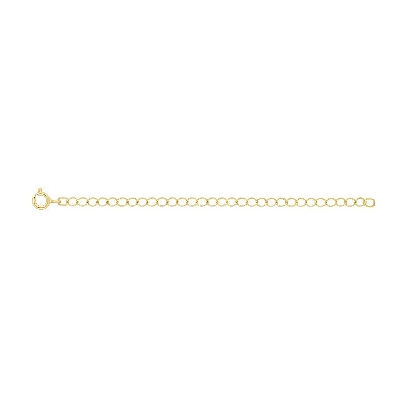 Jewelry Essentials Sterling Silver 4-in. Cable Chain Extender, Women's, Size: 4", Gold Tone