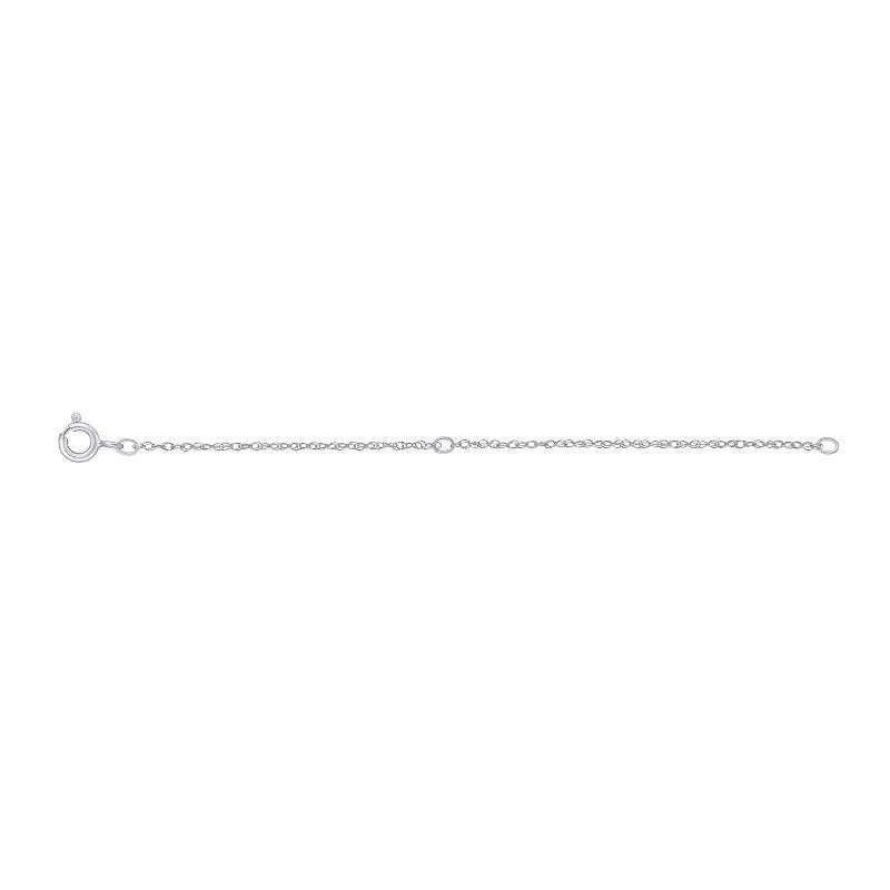 Jewelry Essentials Sterling Silver 2+2-in. Rope Chain Extender, Women's, Size: 2-4" ADJ