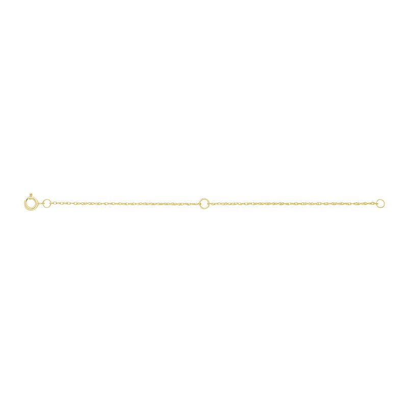 Jewelry Essentials 10k Gold 2+2-in. Rope Chain Extender, Women's, Size: 2-4" ADJ