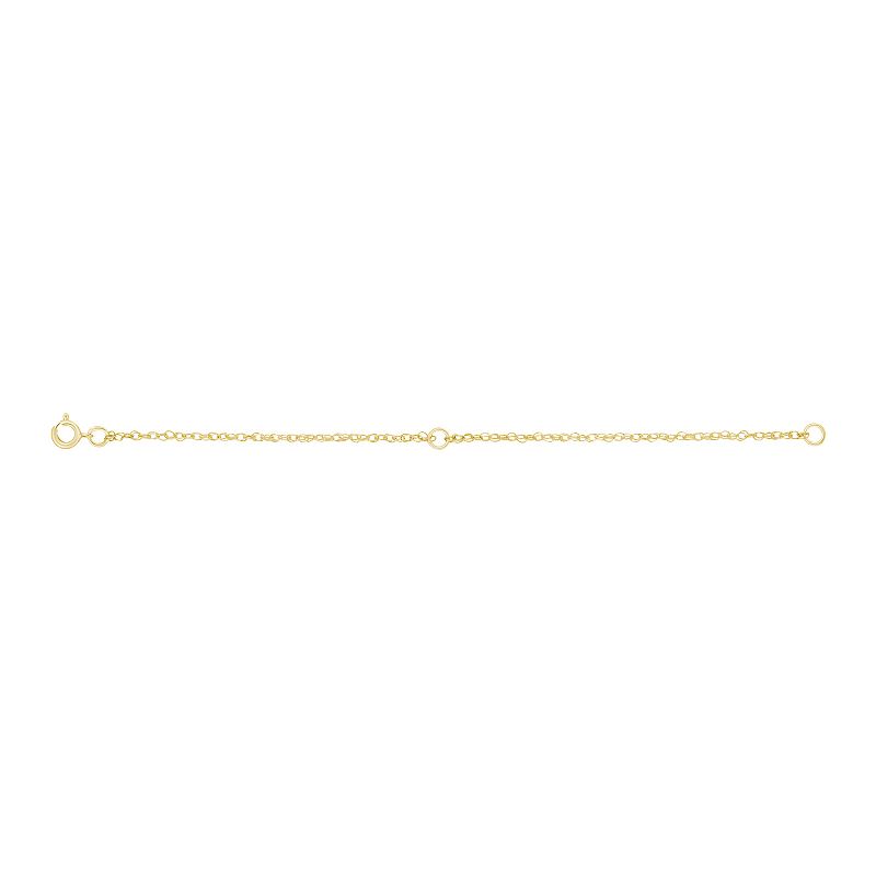 Jewelry Essentials 10k Gold 2+2-in. Rope Chain Extender, Women's, Size: 2-4" ADJ