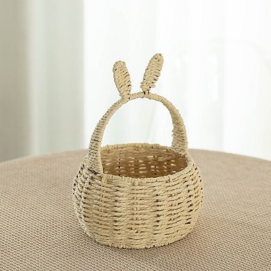 Easter Bunny Ear Basket with Handle