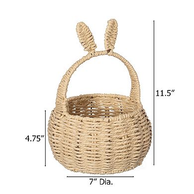 Easter Bunny Ear Basket with Handle