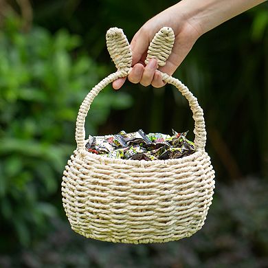 Easter Bunny Ear Basket with Handle