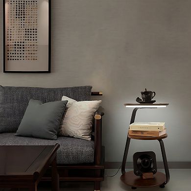 3-Tier Nightstand With Wireless Charger & Night Light