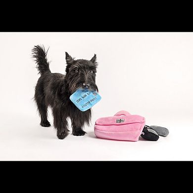 Midlee Plush Purse Find-a-Toy Interactive Dog Toy - 9"