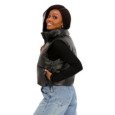 Juniors' madden girl Cropped Puffer Vest