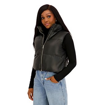 Juniors' madden girl Cropped Puffer Vest