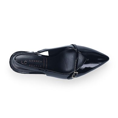 LC Lauren Conrad Daryna Women's Slingback Buckle Heels