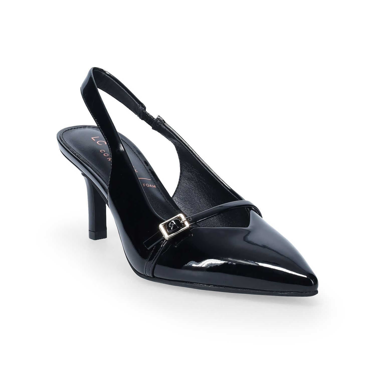Женские туфли LC Lauren Conrad Daryna Slingback Buckle Heels, цвет: Чёрный