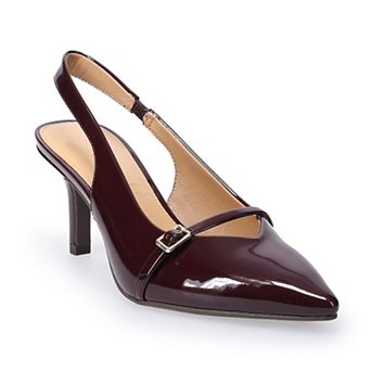 LC Lauren Conrad Daryna Women's Slingback Buckle Heels