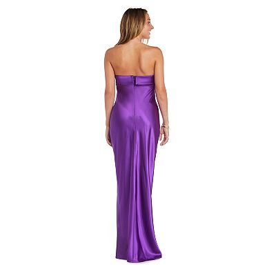 Juniors' Morgan and Co Strapless Satin Dress