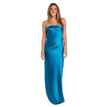 Juniors' Morgan and Co Strapless Satin Dress