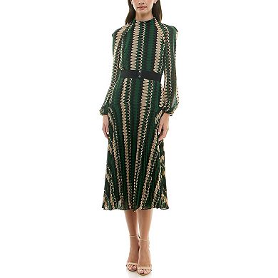 Women's Maison Tara Printed Drop Waist Midi Dress