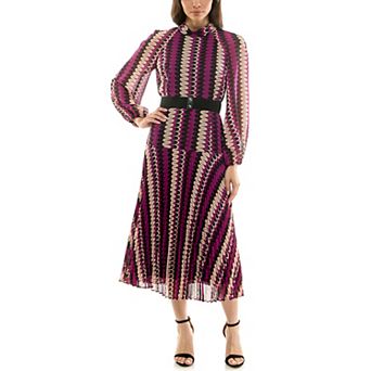 Women's Maison Tara Printed Drop Waist Midi Dress