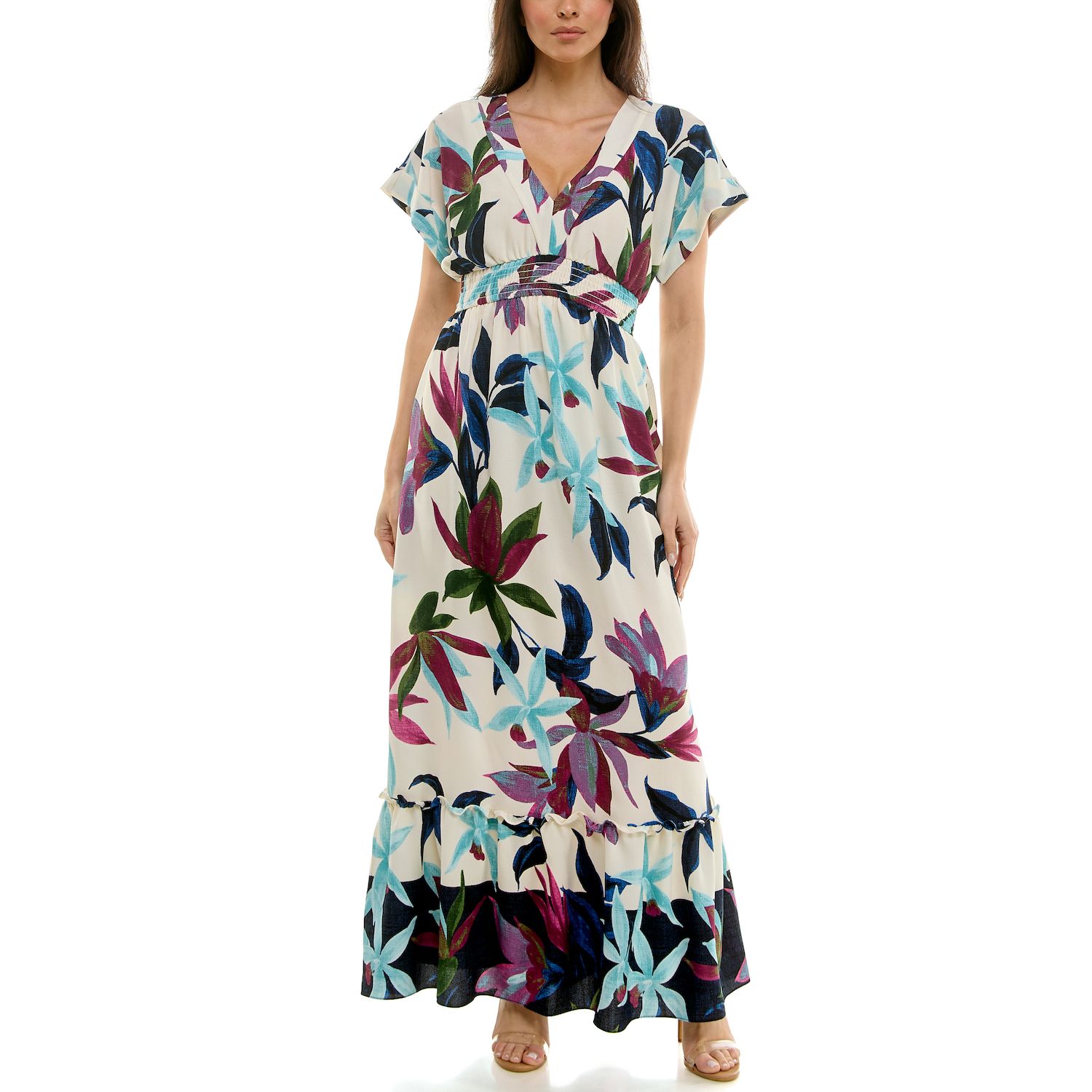 Женские платья Maison Tara Tropical Print Maxi Dress