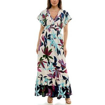 Women's Maison Tara Tropical Print Maxi Dress