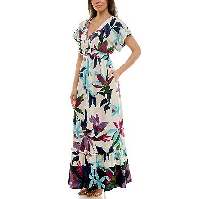 Women's Maison Tara Tropical Print Maxi Dress