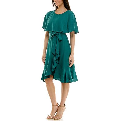 Women's Maison Tara Ruffle Skirt Caplet Dress