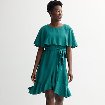 Women's Maison Tara Ruffle Skirt Caplet Dress