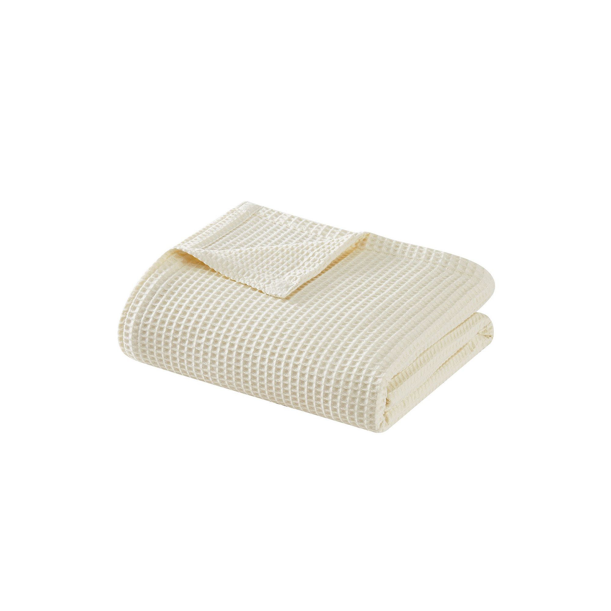 Cannon Heritage Cotton Waffle Throw Blanket, Ivory