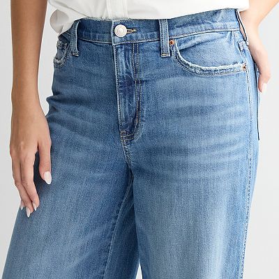 Juniors' SO® High Rise Baggy Wide Leg Jeans