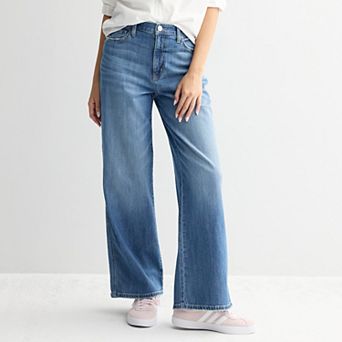 Juniors' SO® High Rise Baggy Wide Leg Jeans