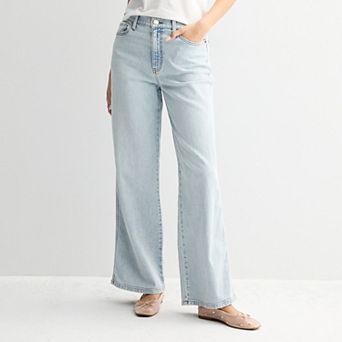Juniors' SO® High Rise Baggy Wide Leg Jeans
