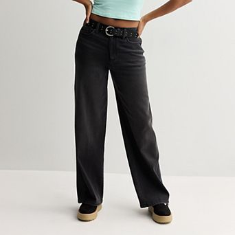 Juniors' SO® High Rise Baggy Wide Leg Jeans