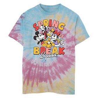 Disney's Mickey Mouse And Friends Spring Break Squad Boys 8-20 Tie Dye Graphic Tee