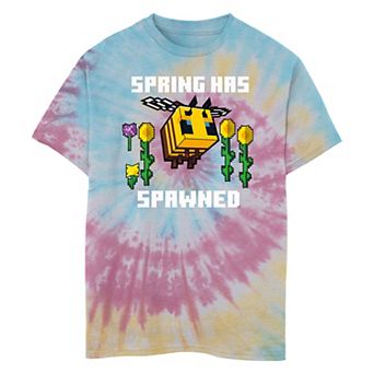 Boys 8-20 Minecraft Spring Has Spawned Tie Dye Graphic Tee