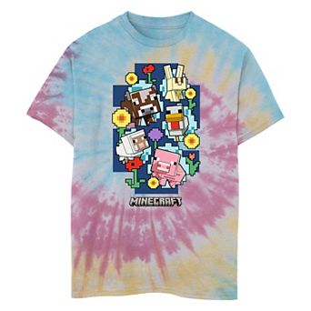 Boys 8-20 Minecraft Springtime Tie Dye Graphic Tee