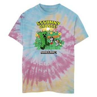 Boys 8-20 Minecraft Sunny Days Tie Dye Graphic Tee