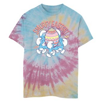 Boys 8-20 Smurfs Smurfy Easter Tie Dye Graphic Tee