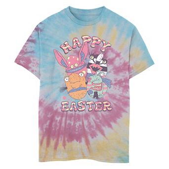 Boys 8-20 Nickelodeon Ahh Real Monsters Happy Easter Tie Dye Graphic Tee