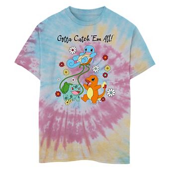 Boys 8-20 Pokemon Gotta Catch 'Em All Starter Group Tie Dye Graphic Tee