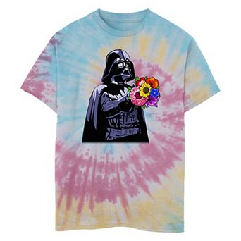 Boys 8-20 Star Wars Darth Vader Handing Flowers Tie Dye Graphic Tee