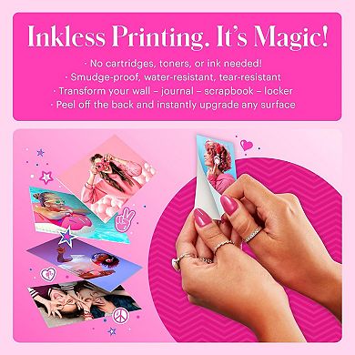 Kodak x Barbie Printomatic Instant Print Camera Signature Style, Case + Paper (20 Sheets) - Bundle