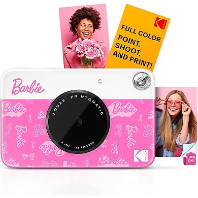 Kodak x Barbie Printomatic Instant Print Camera Signature Style, Case + Paper (20 Sheets) - Bundle