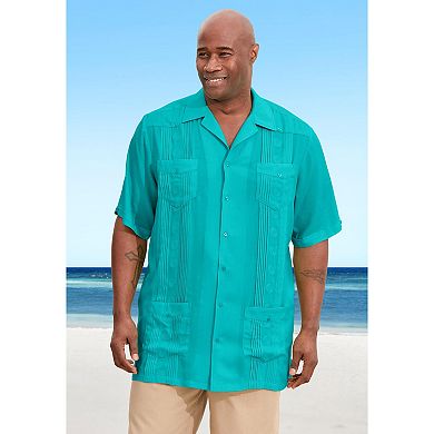 KingSize Men's Big & Tall Short-Sleeve Guayabera Shirt