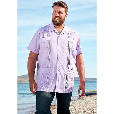 KingSize Men's Big & Tall Short-Sleeve Guayabera Shirt