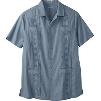 KingSize Men's Big & Tall Short-Sleeve Guayabera Shirt