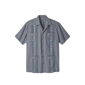 KingSize Men's Big & Tall Short-Sleeve Guayabera Shirt